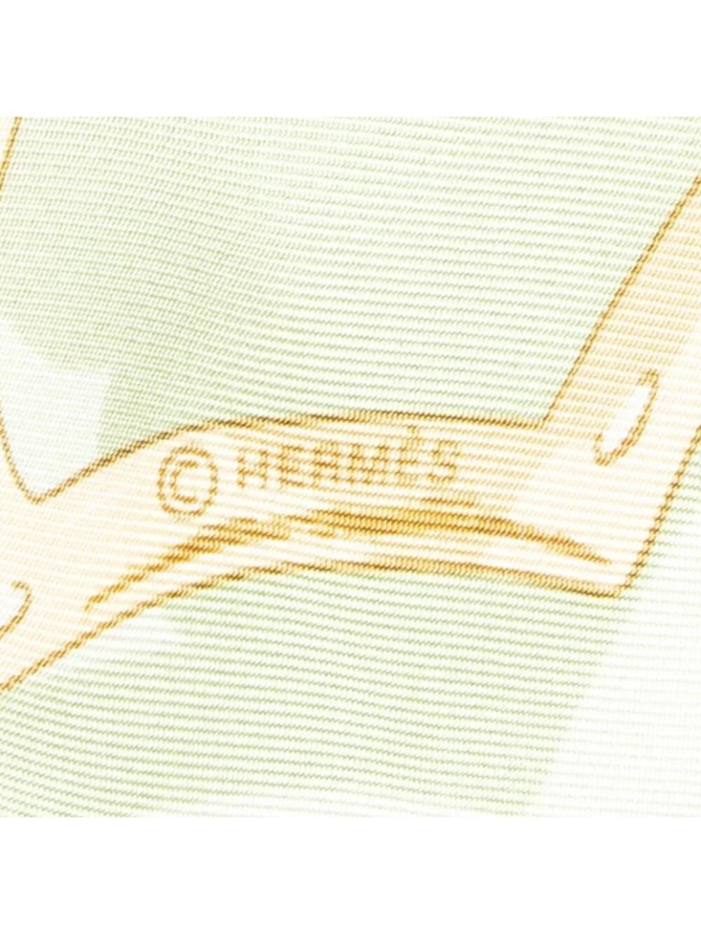 ★SOLD★ Hermes Scarf Green Silk - Picture 4 of 5